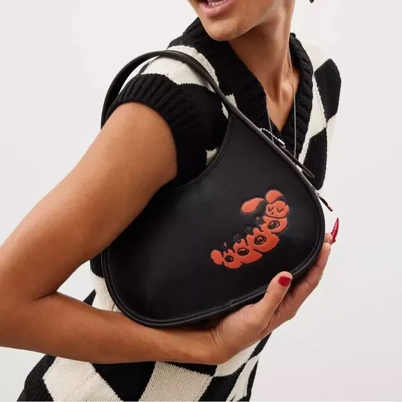 Coach Black and Red Shoulder Bag - Picture 10 of 11